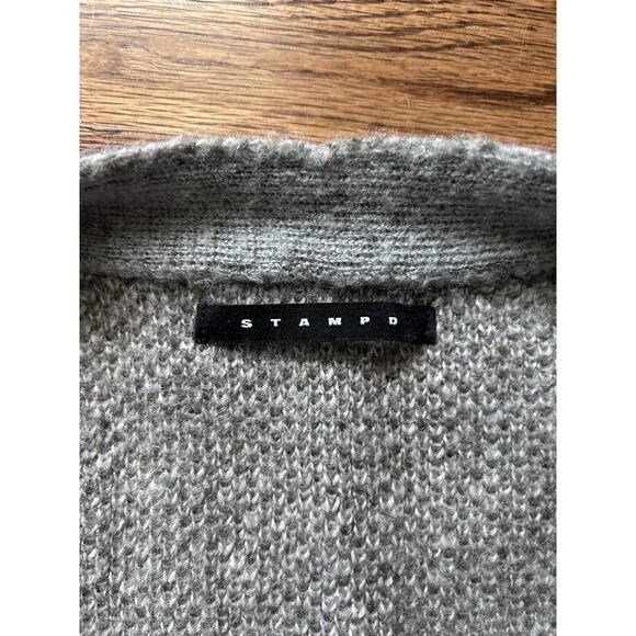 $330 Stampd Men's Green Plaid Button Front V-Neck Cardigan Sweater Size L - Picture 2 of 4